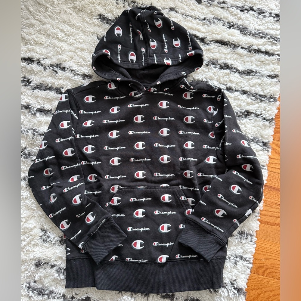 Boy’s Champion Black Athletic Hoodie
